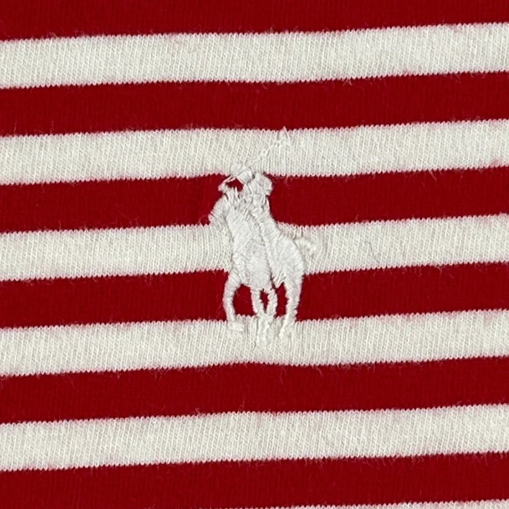 Polo Ralph Lauren Striped T-Shirt Mens M Red White Horizontal Stripe Casual Tee